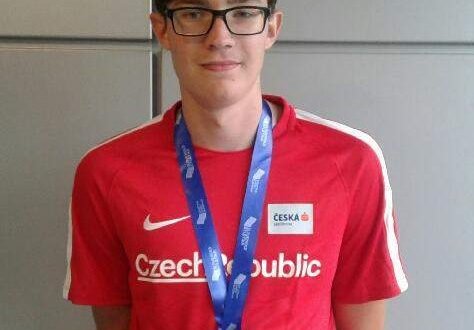Tomáš Neufuss třetí na atletickém mezistátním utkání žactva ve Slovinsku