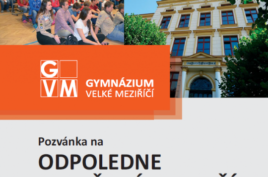 Gymnázium zve na Odpoledne otevřených dveří