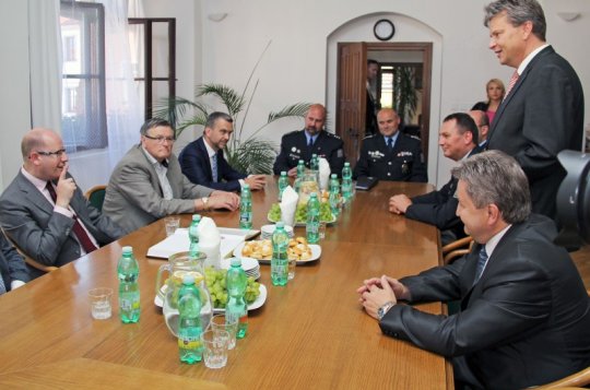 Velké Meziříčí navštívil premiér Bohuslav Sobotka