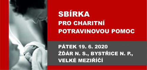 Charita uspořádá potravinovou sbírku na pomoc lidem v nouzi. Sbírka se ve Wellmezu uskuteční 19. června